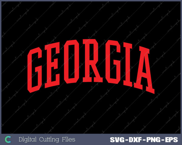 Georgia Sports College Style SVG PNG Cutting Printable Files