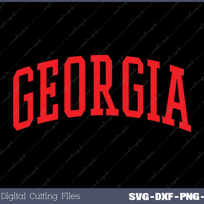 Georgia Sports College Style SVG PNG Cutting Printable Files