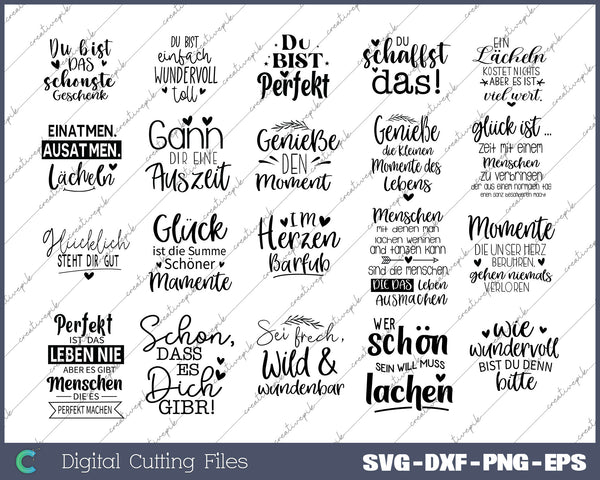 German Sayings For Bags Plotter, Bag sayings, Jute bag plotting Bundle Svg Png Files