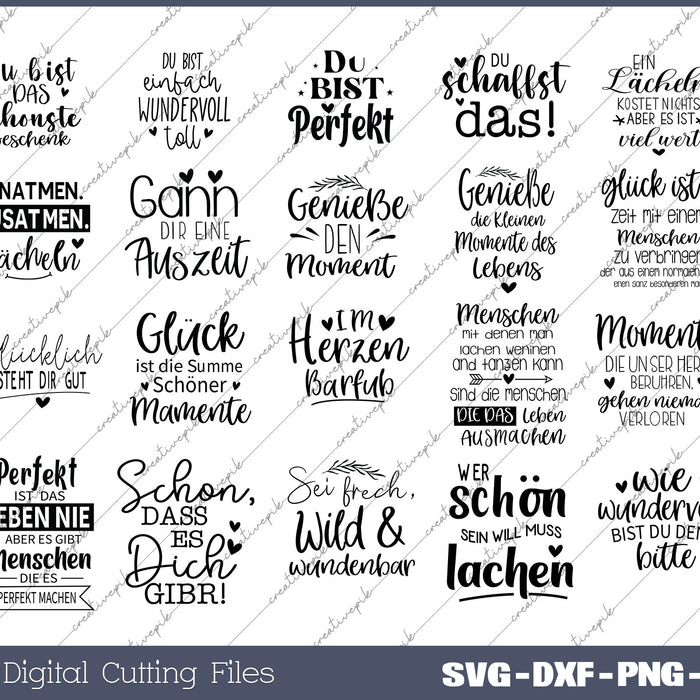 German Sayings For Bags Plotter, Bag sayings, Jute bag plotting Bundle Svg Png Files