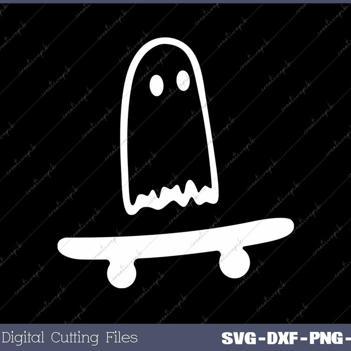 Ghost Skateboard Lazy Halloween Costume Funny Skateboarding