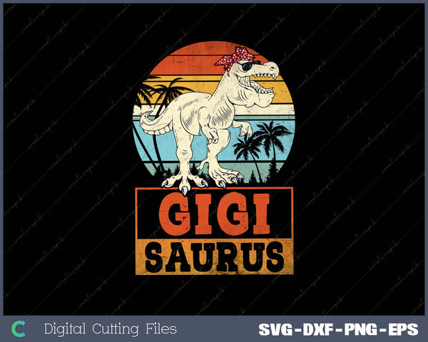 Gigisaurus T Rex Dinosaur Gigi Saurus Family Matching SVG Cut files