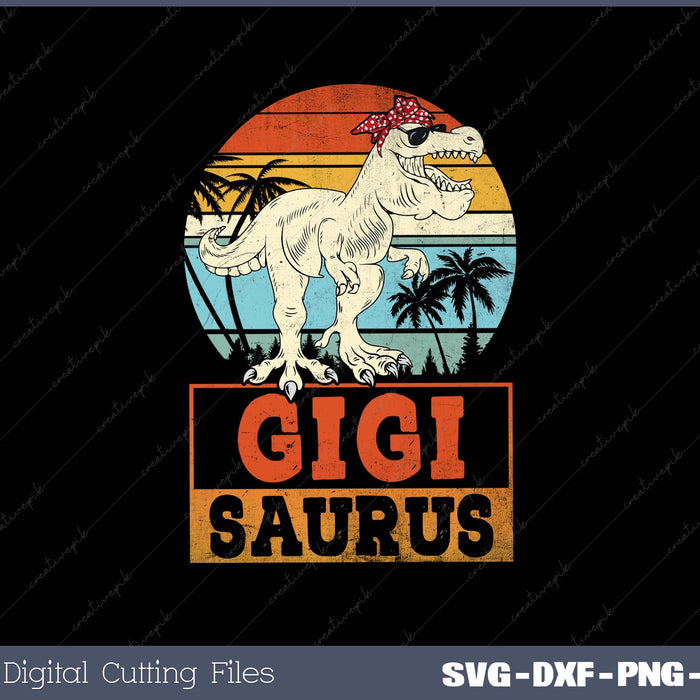 Gigisaurus T Rex Dinosaur Gigi Saurus Family Matching SVG Cut files