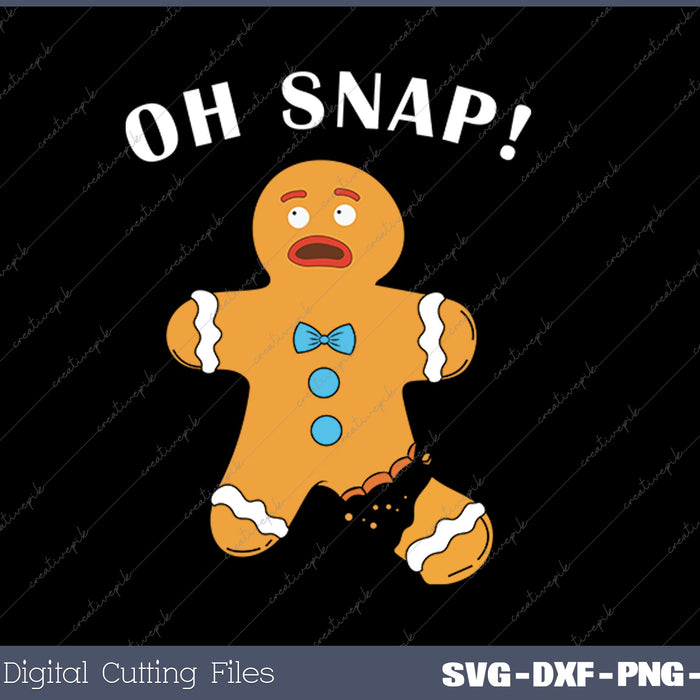 Gingerbread Man Oh Snap Christmas Funny Cookie Baking