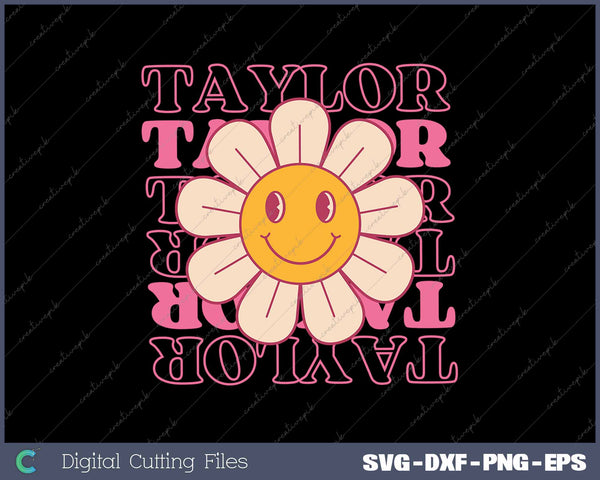 Girl Retro TAYLOR First Name Personalized Groovy Birthday