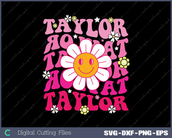 Girl Retro Taylor First Name Personalized Groovy 80's 