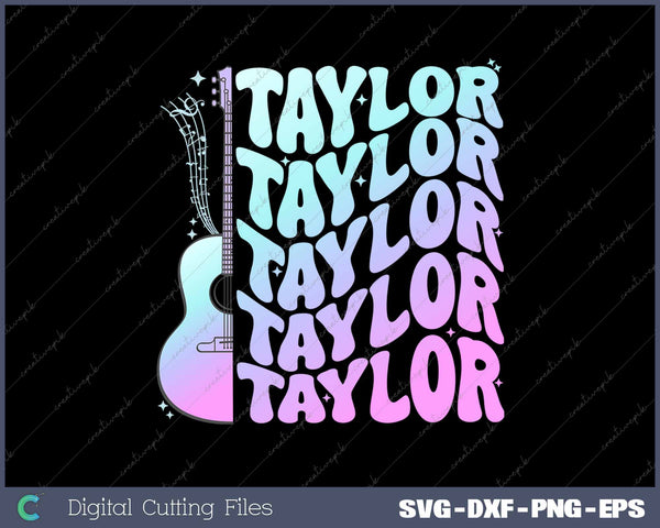 Girl Retro Taylor First Name Personalized Groovy Birthday 80's 