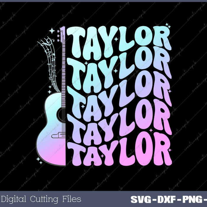 Girl Retro Taylor First Name Personalized Groovy Birthday 80's 