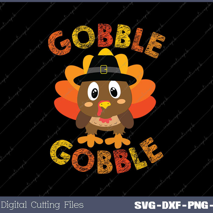 Gobble Gobble Funny Thanksgiving SVG PNG Cutting Printable Files