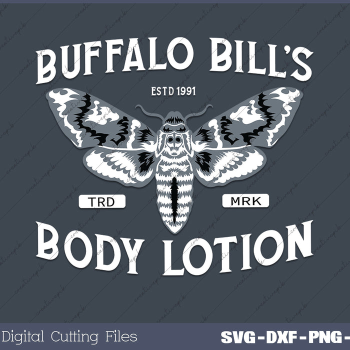 Goth Body Lotion Deaths Head Moth SVG PNG Cutting Printable Files