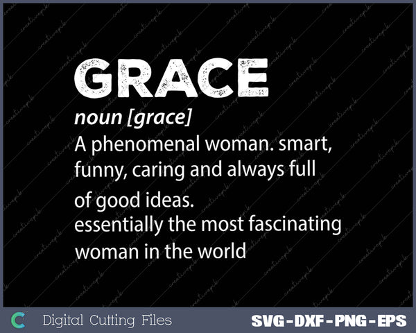 Grace Definition SVG PNG Cutting Printable Files