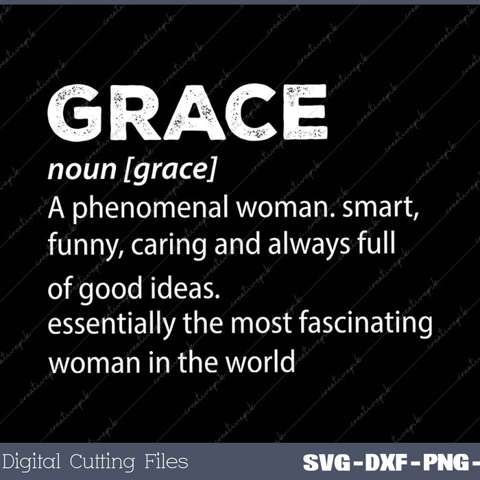 Grace Definition SVG PNG Cutting Printable Files
