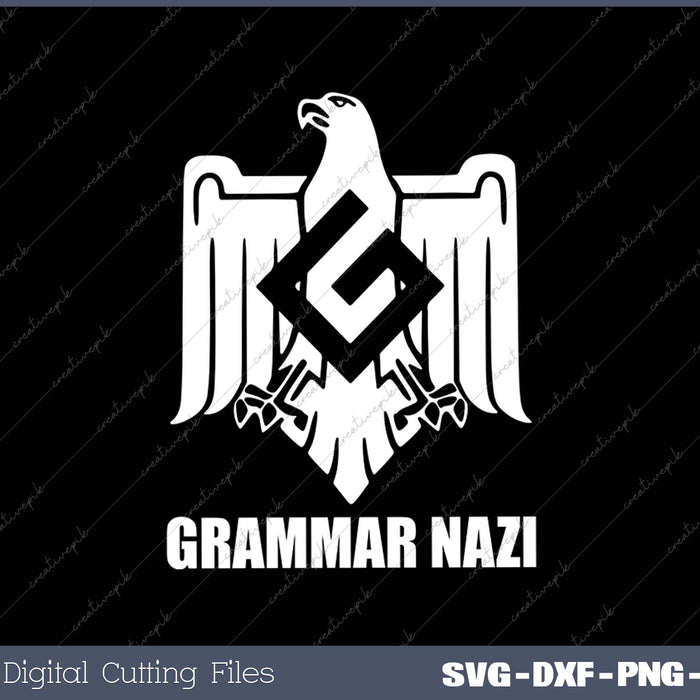 Grammar Nazi Funny English Spelling & Writing Police SVG PNG Cutting Printable Files