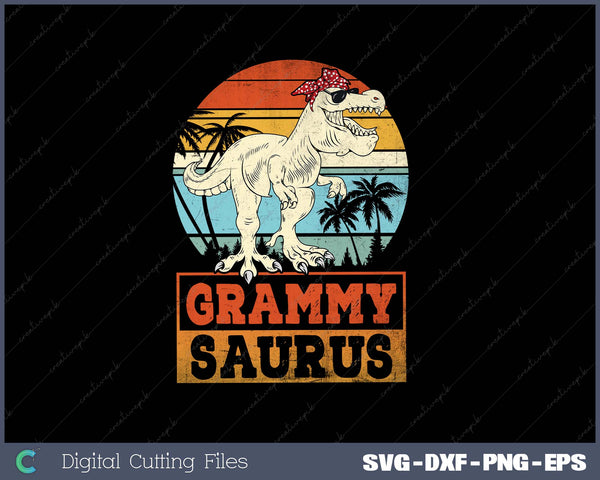 Grammysaurus T rex Dinosaur Grammy Saurus Mothers Family SVG Cut files