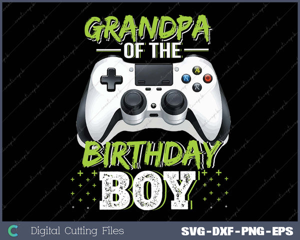 GrandPa of the Birthday Boy Matching Video Game Birthday Gift