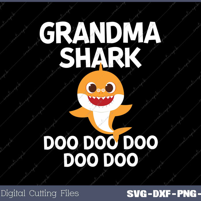 Grandma Shark Doo Doo Doo Funny SVG PNG Cutting Printable Files