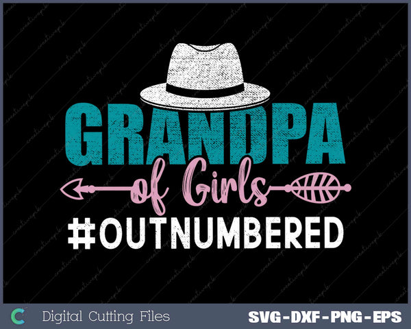 Grandpa of Girls Outnumbered SVG PNG Cutting Printable Files