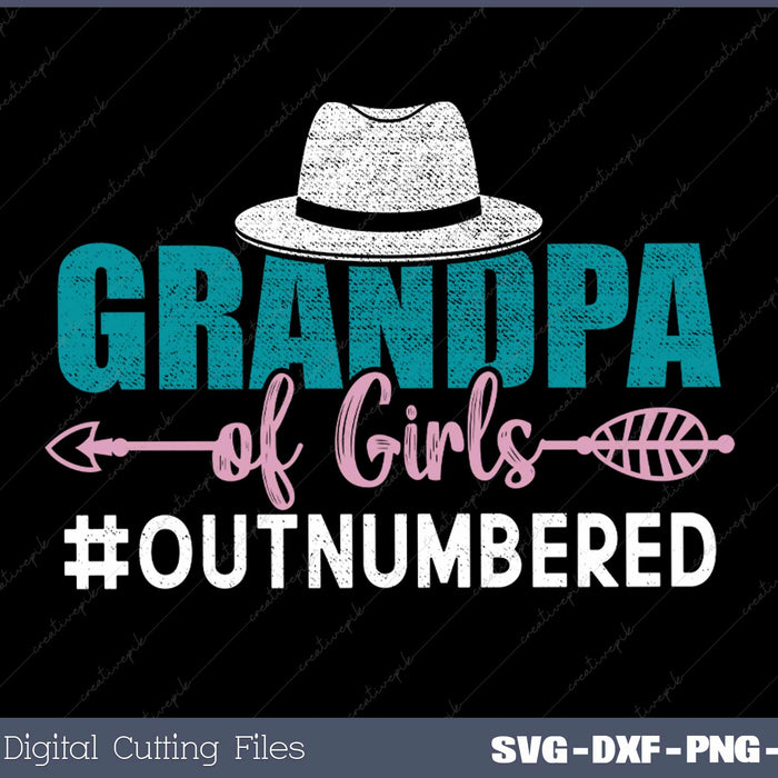 Grandpa of Girls Outnumbered SVG PNG Cutting Printable Files