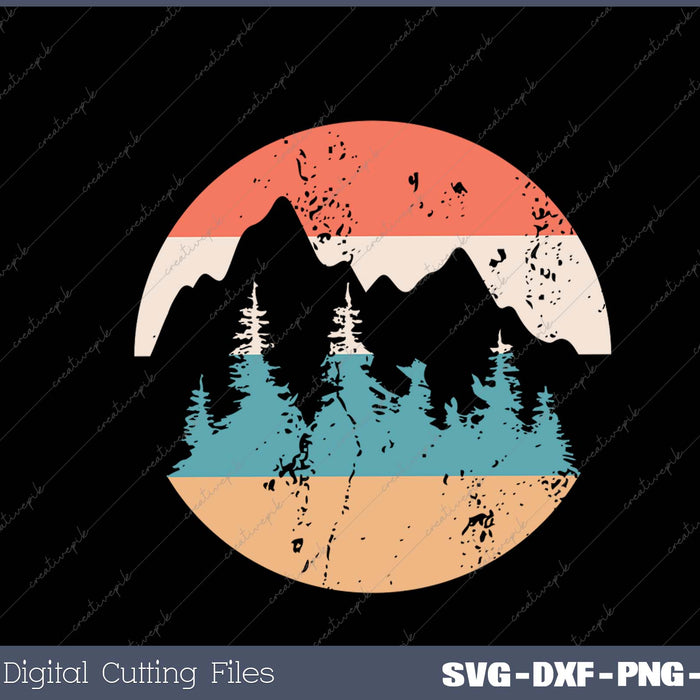 Adventure Hiking Mountain Shirts Casual Short Sleeve Graphic Tee Tops SVG PNG Printable Files