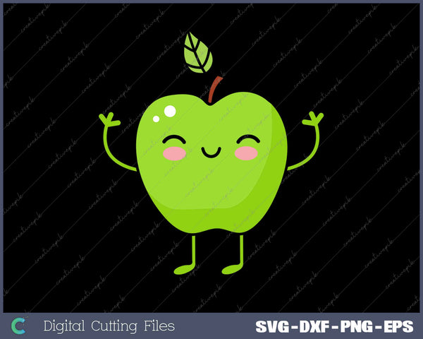 Green Apple Fruit Cute Green Apple Fruit Themed