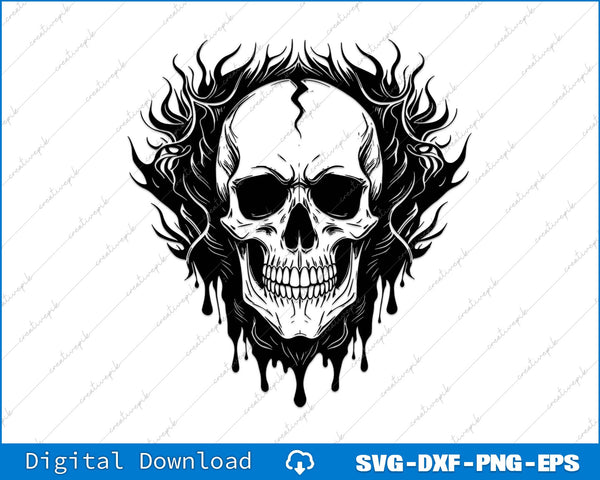 Grim Reaper Skeleton SVG Ai PNG Cutting Printable File