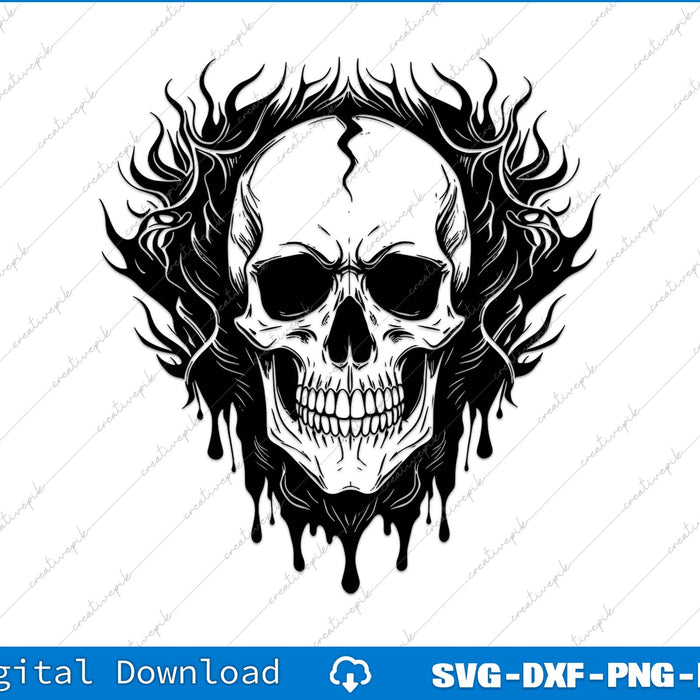 Grim Reaper Skeleton SVG Ai PNG Cutting Printable File