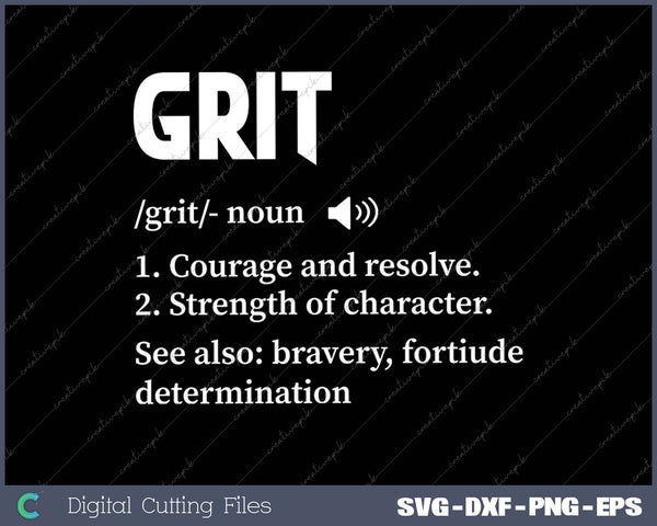 Grit Definition Teacher Inspirational Motivational 