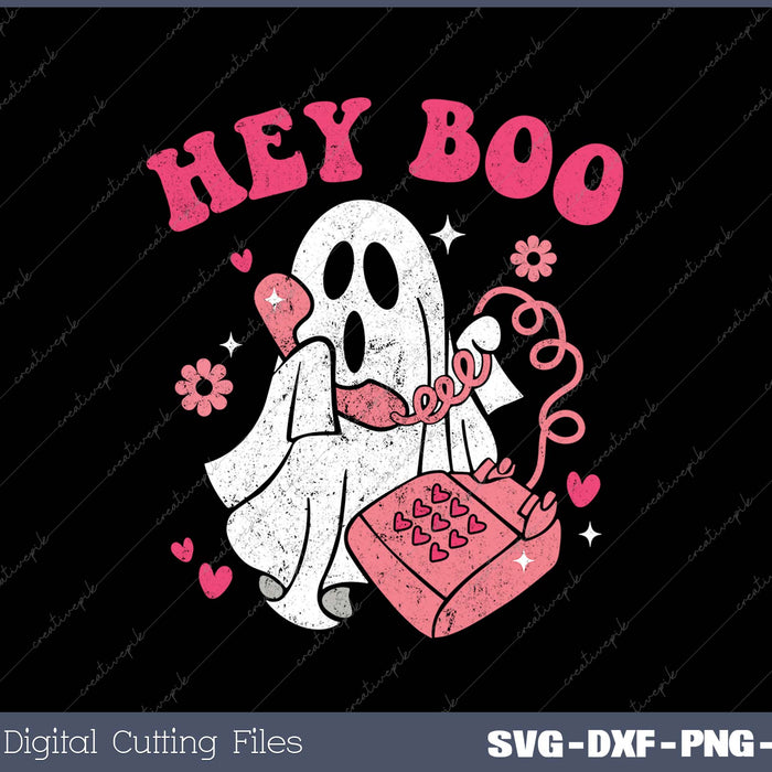 Groovy Hey Boo Cute Ghost Funny Halloween