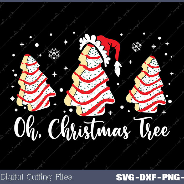 Groovy Oh Christmas Tree Cakes SVG PNG Cutting Printable Files