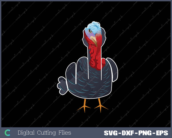 Grumpy Thanksgiving Turkey SVG PNG Cutting Printable Files