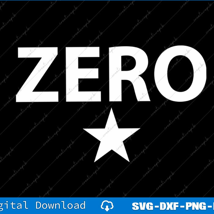 Grunge Alternative Zero Star 90s Rock Band Music SVG PNG Cutting File