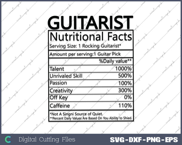 Guitarist Nutritional 