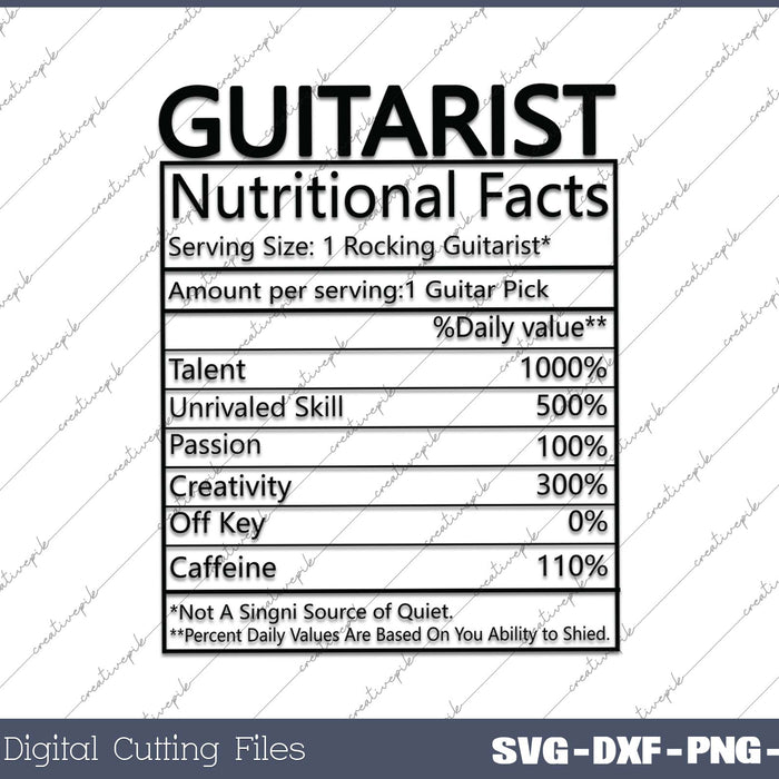 Guitarist Nutritional 