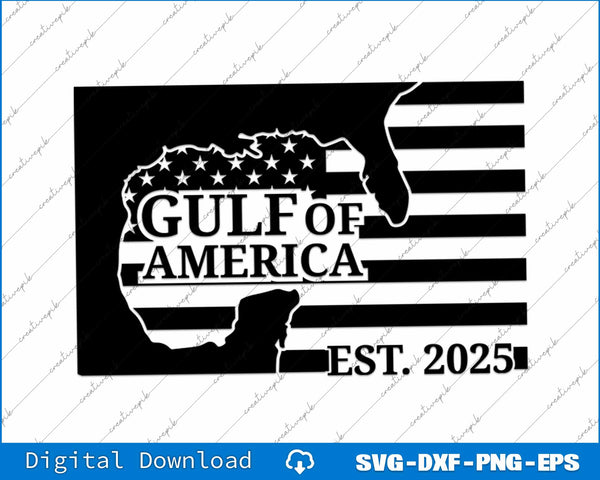 Gulf of America Patch 4th Of July SVG PNG Cutting Printable Files