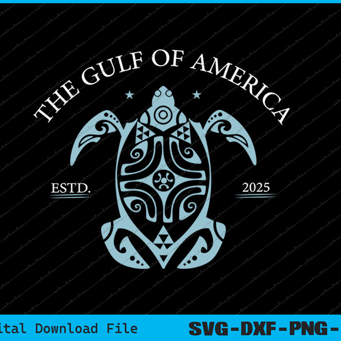Gulf of America Turtle SVG PNG Cutting Printable Files