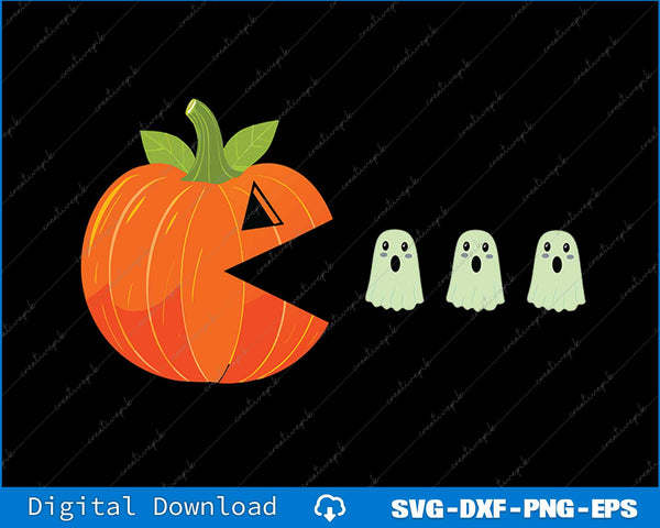 Halloween Pumpkin Funny Ghosts SVG PNG Cutting Printable File