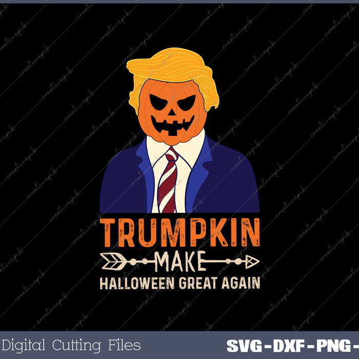 Halloween Trumpkin Funny SVG PNG Cutting Printable Files