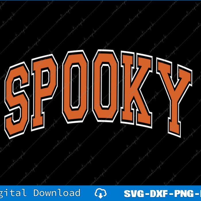 Halloween for Women Oversized Spooky Season Svg Png Cutting File
