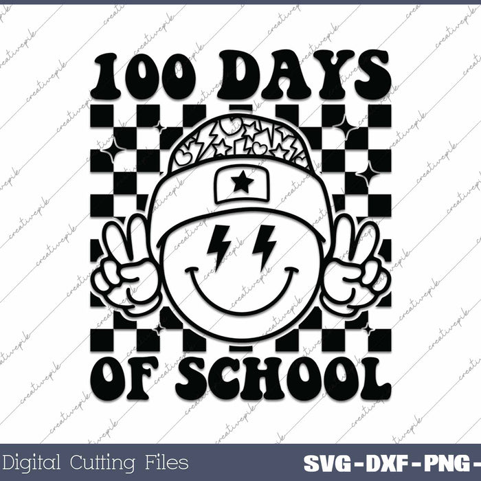 Happy 100 Days Of School Teacher SVG PNG Cutting Printable Files