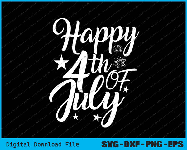 Happy 4th of July, USA Flag SVG PNG Cutting Printable Files