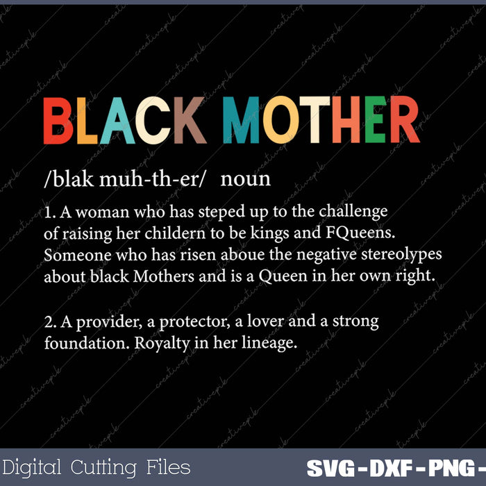 Happy Mother’s Day Black Mother Definition Crown Mommy Funny