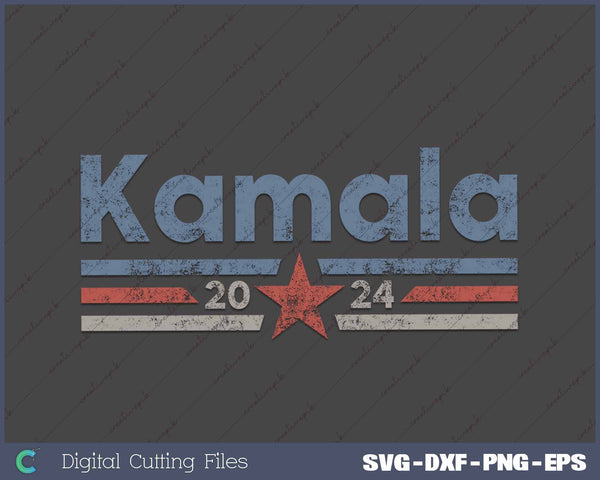 Harris 2024 Retro Grunge Stripes Vintage Kamala Harris