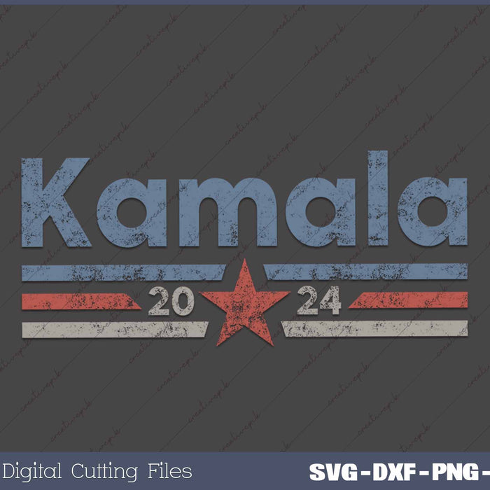 Harris 2024 Retro Grunge Stripes Vintage Kamala Harris