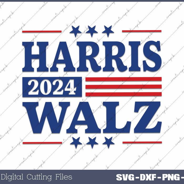 Harris Waltz-2024 Vote Kamala Harris Tim Waltz Election 2024 SVG PNG Printable Files