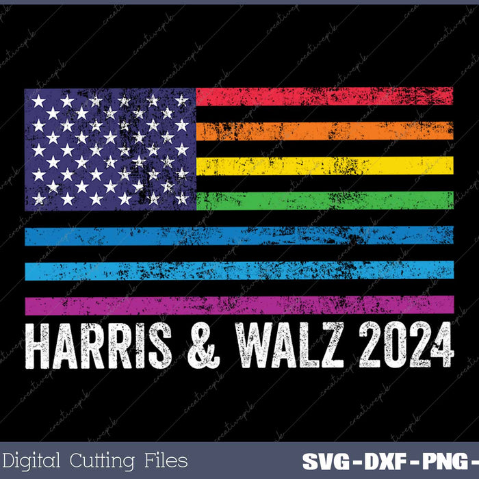 Harris Waltz 2024 Election Kamala-Harris Tim-Waltz SVG PNG Printable Files