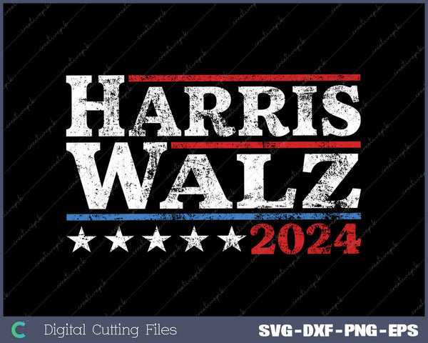 Harris Waltz 2024 Kamala Harris Tim Waltz 2024 US Election SVG PNG Printable Files