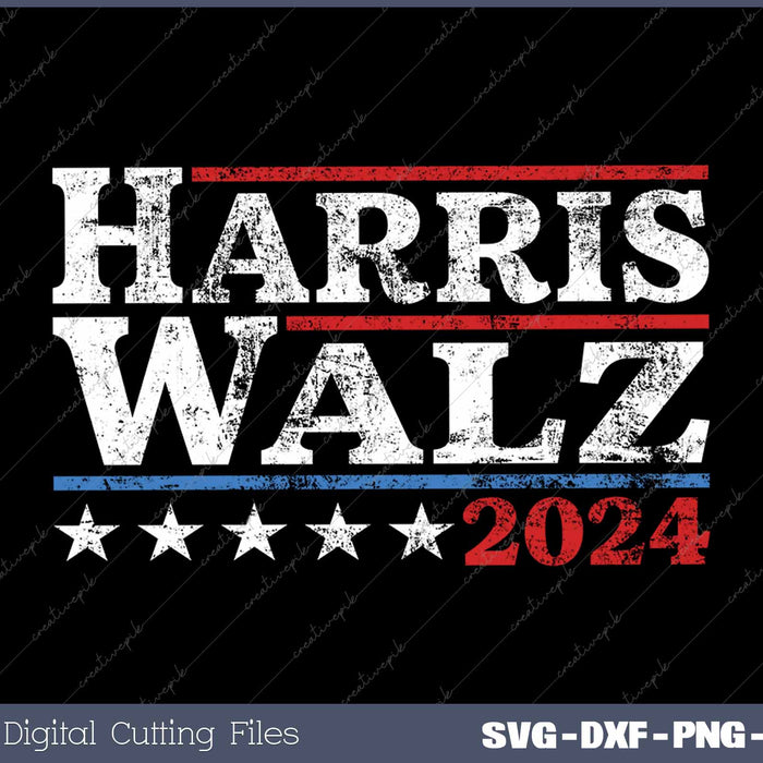 Harris Waltz 2024 Kamala Harris Tim Waltz 2024 US Election SVG PNG Printable Files