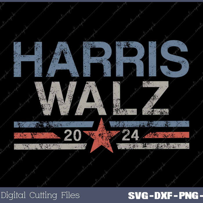 Harris Waltz 2024 Walz Retro Stripe Vintage President Kamala
