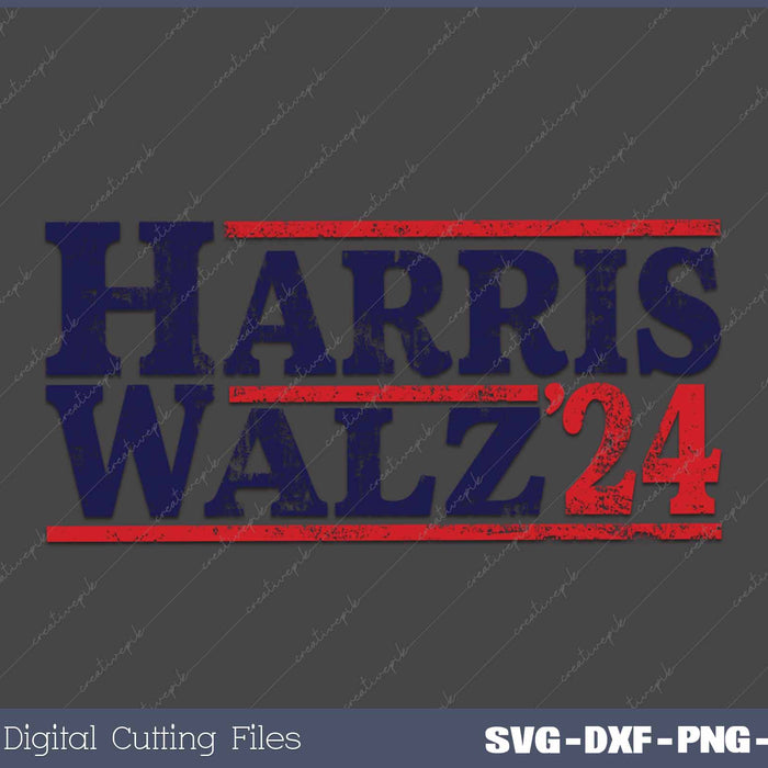 Harris Walz 2024 Election Kamala Harris Tim Waltz 2024 SVG PNG Printable Files