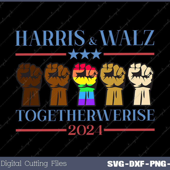 Harris Walz 2024 Election LGBT Kamala Harris Tim Walz SVG PNG Cutting Files